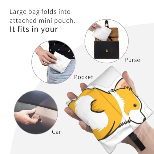 Sac de courses pliable réutilisable grand sac fourre-tout imperméable taille unique - 4