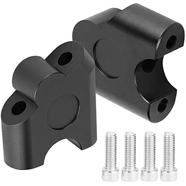 Podniesienie kierownicy motocykla 22 mm, Riser kierownicy motocykla, podnoszenie kierownicy motocykla, uniwersalny uchwyt na kierownicę 22 mm, zestaw 2 sztuk (czarny), Podnośny uchwyt 35mm