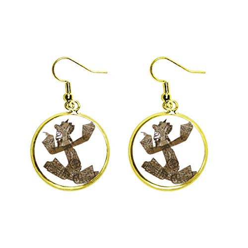 Boucle d'oreille or goutte d'ombres chinois pour femme