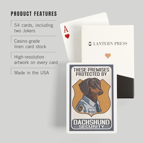 Lantern Press Baraja de Póker con Diseño de Perro Dachshund miniatura 3