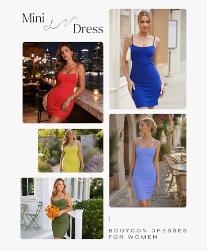 Image of Popilush Club Dresses for Women Built in Bra Dress Tummy Control Shapewear Mini Cocktail Dress Party Date Night Bodycon
