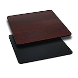 Flash Furniture Glenbrook 36' Square Table Top with Black or Mahogany Reversible Laminate Top