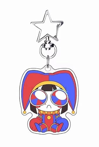 TADC Cute Sitting Acrylic Character Keychain Anime Keyring Pomni Jax Kinger Ragatha Gangle Zooble Caine