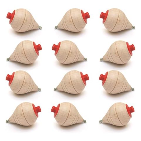 GERILEO Wooden Spinning Top Set of 4 Cover
