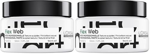 L'Oréal Professionnel, Cera para pelo hombre, Fijación, Esculpe, modela y define el cabello, Acabado natural y brillante, Web, TECNIART, 150ml (Paquete de 2)