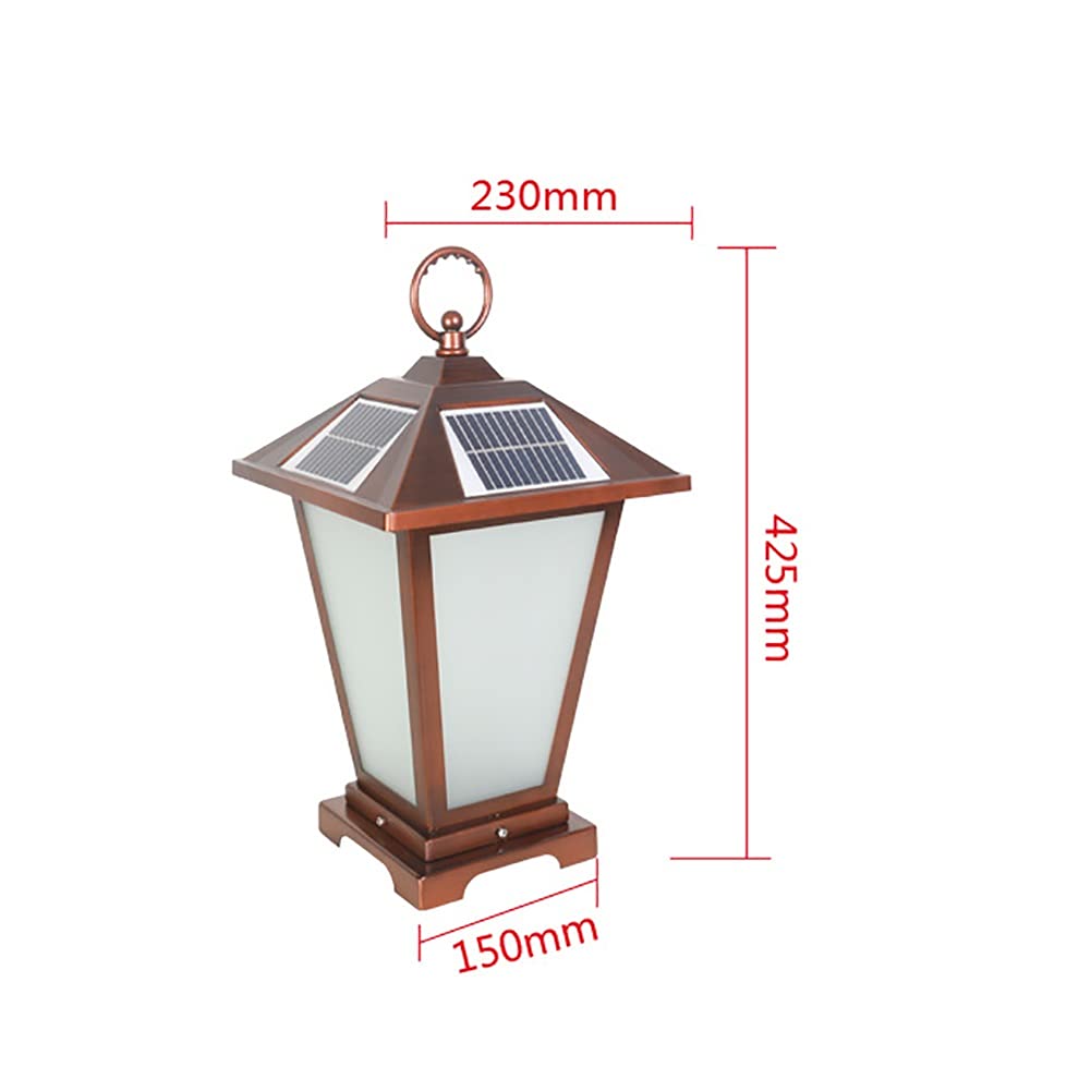 Światła słupkowe na zewnątrz, lampy ogrodowe, oświetlenie tarasu LED, solarne światła słupkowe na zewnątrz, lampa ogrodowa, ciepła biała lampa słupkowa, IP65, wodoodporna, nowoczesna latarnia słupkowa, do tarasu, ogrodzenia, willi, filar bramy