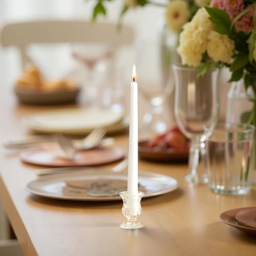 Hosley Set of 24 Glass Taper Candle Holders 2.5 Inches High Ideal Gift for Weddings Party Favor Reiki Meditation O3