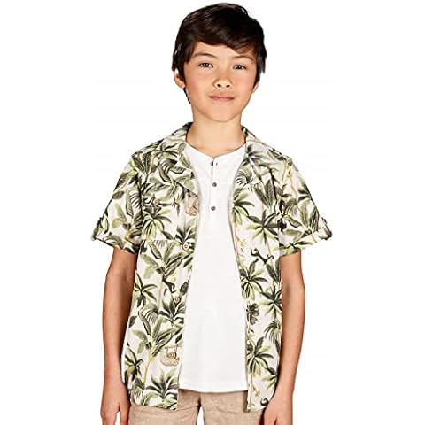 Camisa de niño estampado verde palmeras - Outlet Charanga Cover