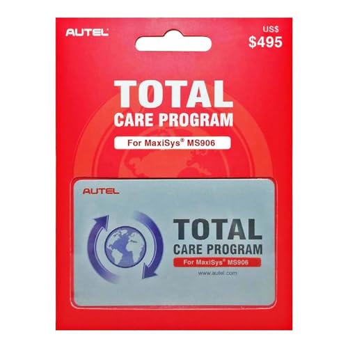 Autel MaxiSys MS906 1-Year Update Service, Total Care Program (TCP) Card, One Year Software Subscription & Warranty for Diagnostic Scanner