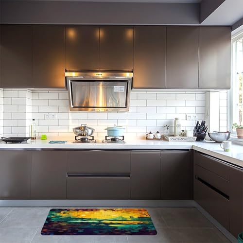Alfombra de cocina lavable que soluciona las manchas en el suelo del fregadero y lavandería 5