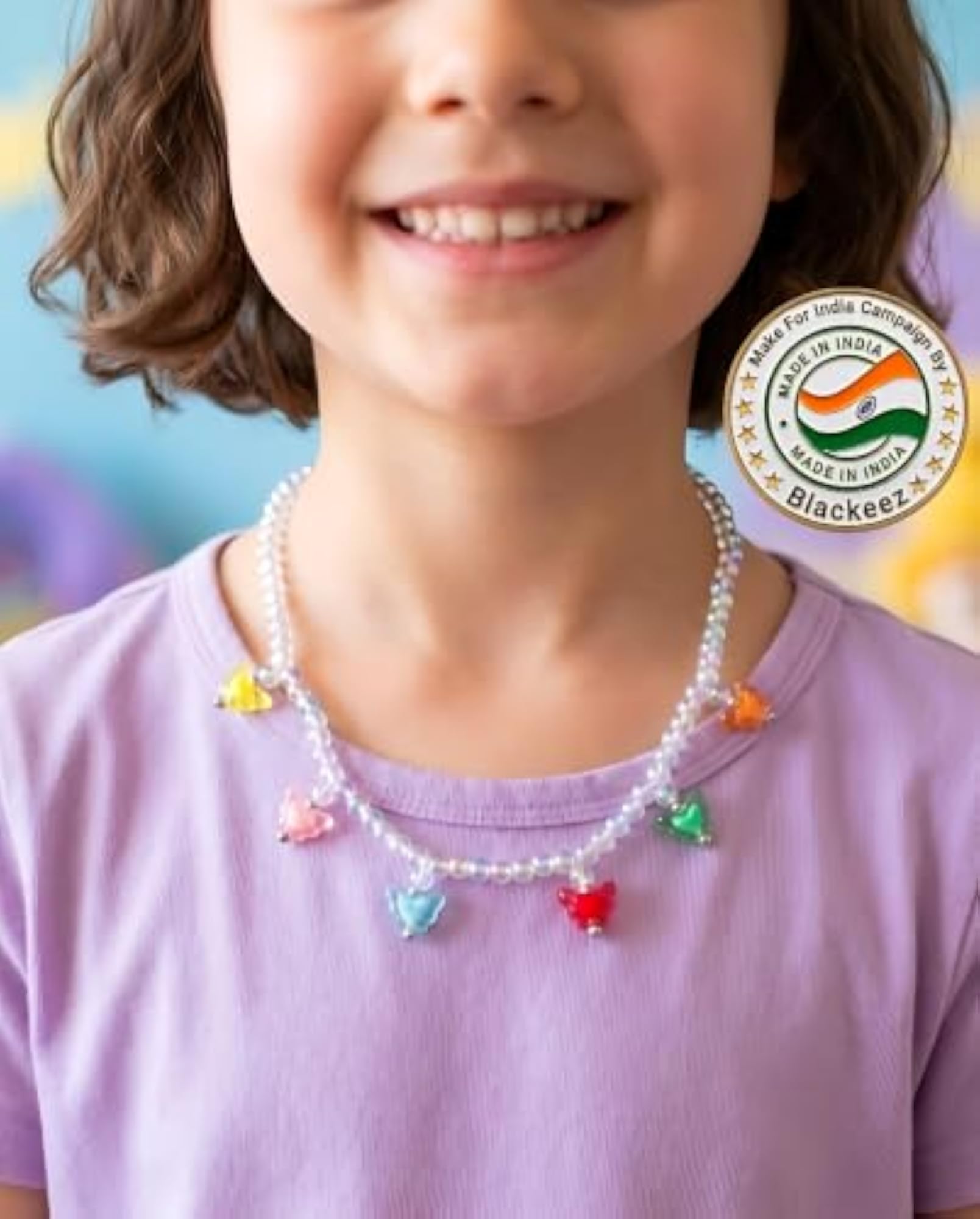 Stylish Adjustable Multicolour Acrylic Butterfly Charms Necklace