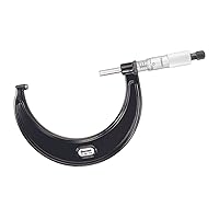 Vista 131 de Starrett 436.1 - Micrómetro exterior, tope trinquete, tuerca de bloqueo, caras de carburo, pulgadas, Negro, 1