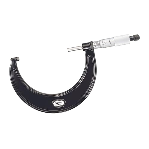 Miniatura 104 de Starrett Micrómetro exterior con husillo de una pieza, acabado cromado satinado y diseño avanzado de manga, tema American Pride, rango de 2-3