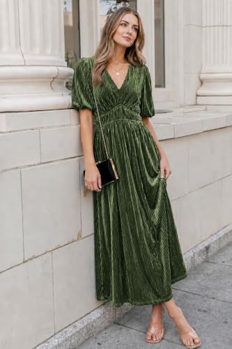 Image of Maxigerui Women's Velvet Maxi Dress Formal Dresses for Wedding Guest Dress