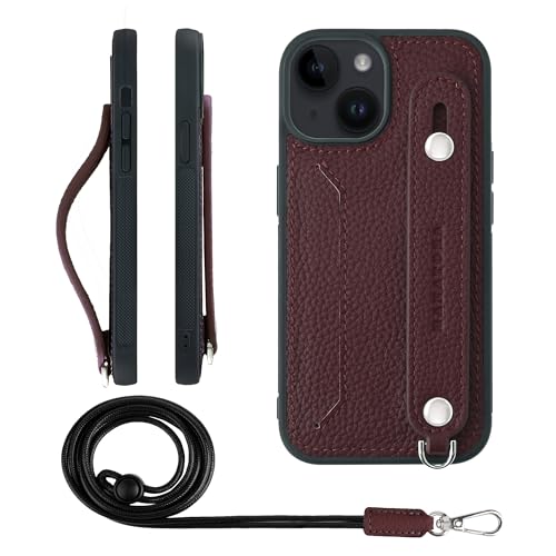 HANATORA for iPhone 14Plus �P�[�X �{�v �ϏՌ� �w�ʃx���g �X�g���b�v�����O �X�}�z�P�[�X �X�}�z �X�^���h�@�\ �l�b�N�X�g���b�v �t�� �J�[�h�|�P�b�g �V�������N���U�[ �M�t�g ���C�� CGHGZ-14Plus-Wine