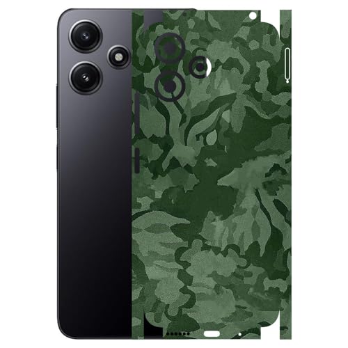 Image of AtOdds - Full Body Back Screen Guard Protector Film - Lamination Wrap Skin Sticker Compatible with REDMI 12 (5G) | Scratchproof Matte Finish (Design - Green Camo)