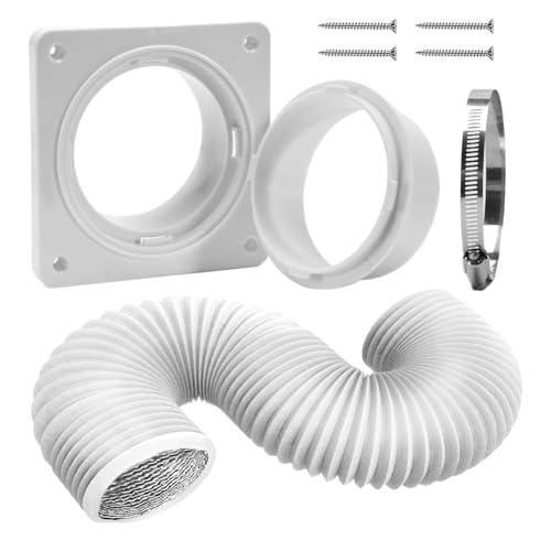 Kit de ventilación de pared AC portátil, manguera de aire acondicionado portátil, adaptador de corriente alterna montado en la pared con placa portátil y resistente a fugas, 150 x 10 x 10 cm, para