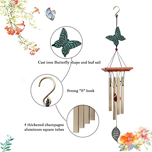 Image of ASTARIN Memorial Custom Wind Chimes for Loss of Loved One, Wind Chimes for Patio Yard Decor, 24'' (condolences-10)