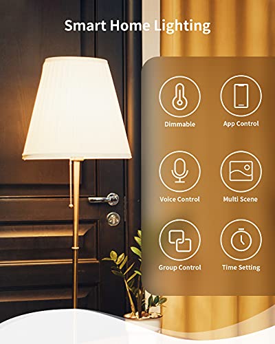 Yeelight Smart Wifi Light Bulb 1S, Dimmable White Light Bulb, Compatible With Alexa & Homekit And Google Home Assistant, No Hub Required, Voice Control Smart Home Device, A19 Led Bulbs #TOP1