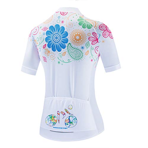 Image of Cycling Jerseys Women Bike Shirts Short Sleeve Bicycle Clothes Breathable Stretch Labric Bicycle Uniforms