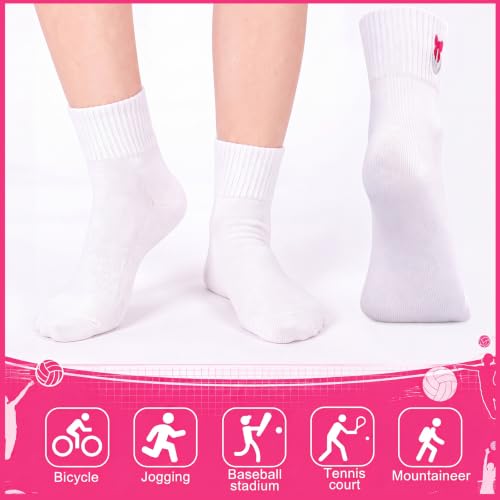 Image of Eurzom 10 Pairs Socks Womens Crew Elastic Ankle Length Cotton Socks Aesthetic Cute Lightweight Low Cut Gifts for Women