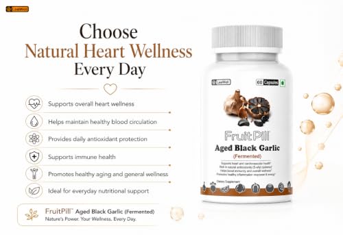 Image of Fermented Aged Black Garlic Capsules, 60 Capsules