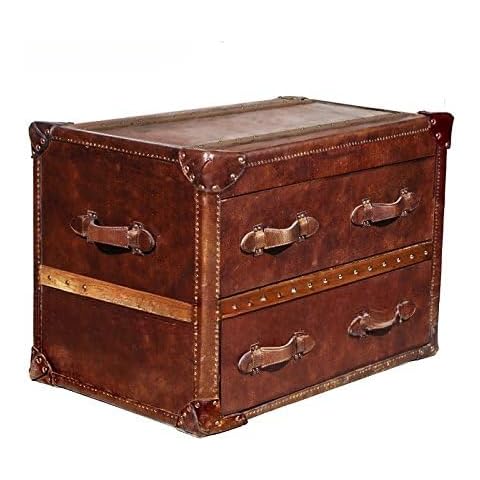 NauticalMart Leather & Metal Chest Cover