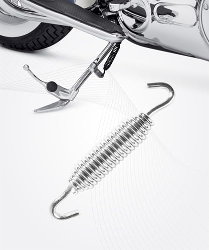 UNLRAE Motorcycle Parts,Car Accessories Kickstand Spring,Chrome Plated Motorcycle Kickstand Springs,Professional Motorbike Powersports Kickstands,Suitable for Most Harley Motorbike Models (Silver)