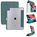 Produktbild YMXuan iPad Pro 12.9 Hülle 2021 5. Generation mit Stifthalter, Abnehmbare Magnetabdeckung , Dreifach Falt Klapp Schutzhülle Case ,Auto Schlaf/Wach Funktion (dunkelgrün)