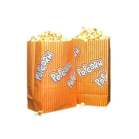 Popcorn Warmhaltetüte 110 g 2,46 Liter 14 x 8 x 22 cm, 2-lagig weiß/gelb/rot (1000)