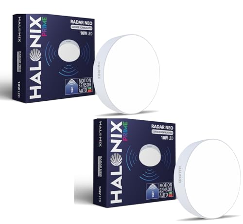 Halonix Motion Sensor 10W 6500K Radar neo Surface downlighter | No False Ceiling Required | Surface Mounted LED Down Light for Ceiling | Pack of 2 (B0CMHXCZVW) Amazon Price History, Amazon Price Tracker