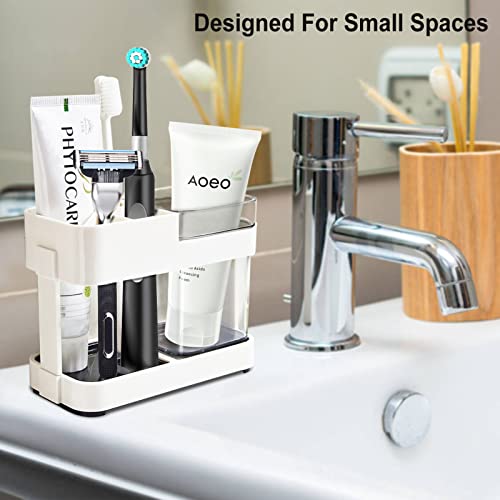 Eofjruc Toothbrush Holder For Bathroom, Toothbrush And Toothpaste Stand Holder With Cup, Tooth Brush Holder For Kids Adults, Bathroom Accessories Countertop Organizer #TOP4