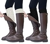 STRICK MATERIAL: Diese stulpen damen bestehen aus 100 % Acryl, das strick material ist sehr weich und sticht nicht in die Haut. Die stulpen damen sind elastisch und umhüllen Ihre Beine, ohne sich eng anzufühlen. Superweiches Tragegefühl für maximalen Komfort.
