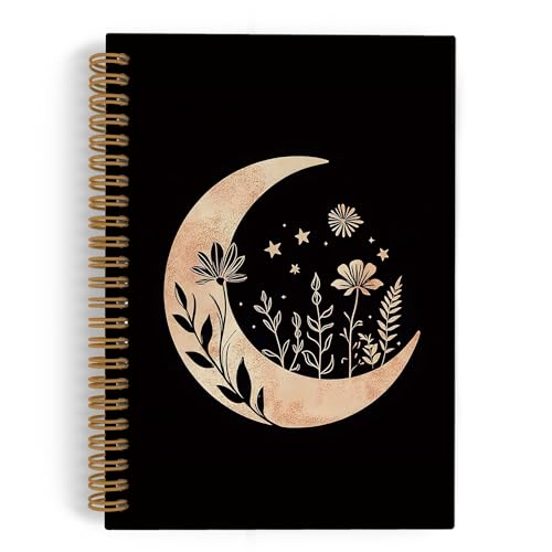 Carnet à spirale lune doré, l'idée cadeau femme idéale et inspirante