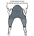 Patient Aid Padded U-Sling with Head Support - Soft Polyester Fabric - Comfy and Safe Lifting for the Elderly, Bariatric, and Non-Weight-Bearing - Small, 135lb. Maximum Carrying Capacity