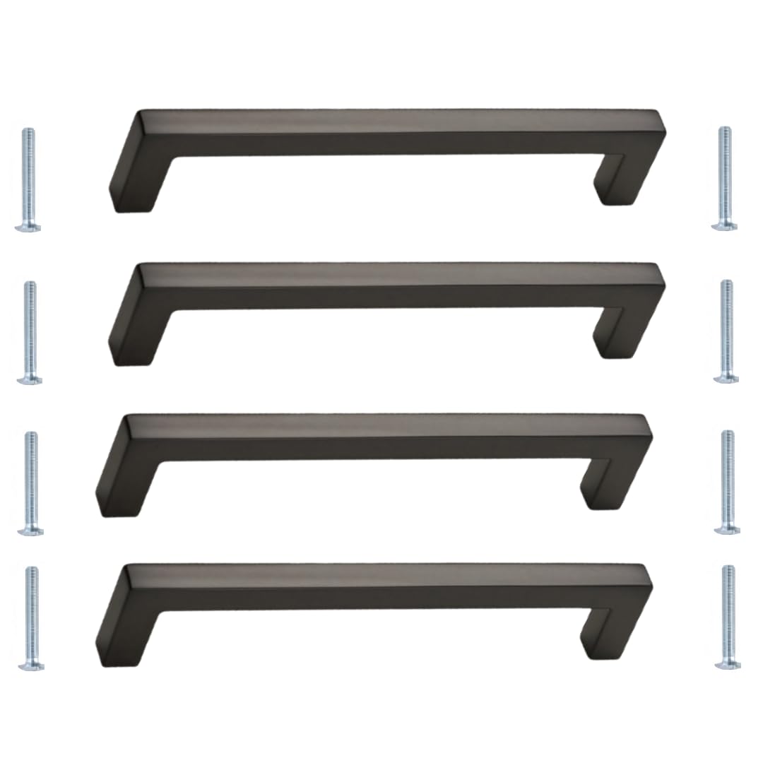 NLQCSXWEP Zinc Alloy Cabinet Bow Handle, Zinc Alloy Cabinet Handles 4 pcs Gray Multiple Sizes Single Hole(6233-128mm)