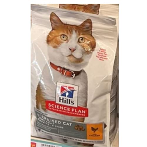Hills Science Plan Young Adult Sterilised Cat Dry Food Chicken Flavour 3kg Low Fat And Mineral Control For Healthy Urinary And Active Feline