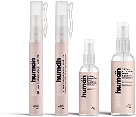 JustHuman 24 Hour Protection Hand Sanitizer Spray- 99.99% Effective Against G...