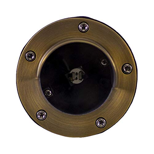 Lumen Logic 12V Brass In-Ground Well Light (Shielded Top) With 5W 2700K Mr16 Led Bulb #TOP1
