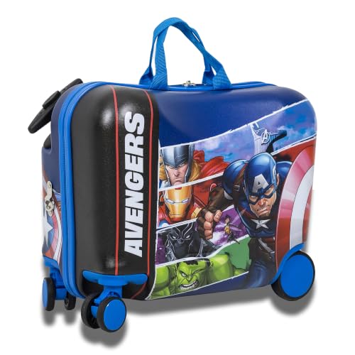 Marvel Avengers Suitcase 18" Kids Ride On Carry On Luggage with Wheels by Fast Forward - Used condition - Image 2