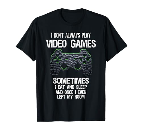 Product Image of the Funny Gamer Video Games Boys Teens T-Shirt - Classic Fit, Black, Cotton Blend
