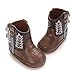 Karwuiio Toddler Baby Boys Girls Western Cowboy Boots First Walker Crib Shoes Soft Sole Non-Slip Moccasins Bootie (Coffee, 0_months-6_months)