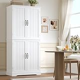 Photo Gallery hocsok credenza cucina alta, mobile dispensa cucina con 4 ante, 180x80x40 cm, mobile armadio per soggiorno, sala da pranzo, camera da letto, bianco, bianca Photo Gallery hocsok credenza cucina alta, mobile dispensa cucina con 4 ante, 180x80x40 cm, mobile armadio per soggiorno, sala da pranzo, camera da letto, bianco, bianca