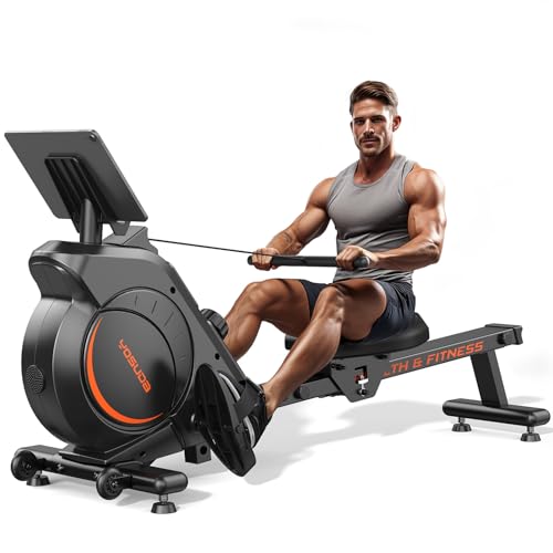 YOSUDA Magnetic/Water Rowing Machine for Home - Rower Machine Use with Bluetooth, App Supported, Rowing Machine for Beginners to Athletes, Comfortable Seat Cushion 01-Magnetic Rower