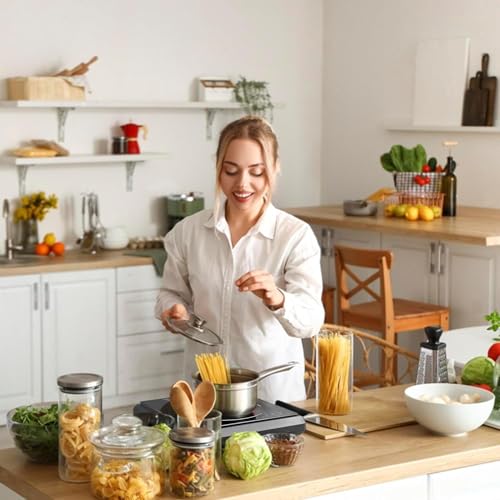 Image of CUSIMAX 1500W Hot Plate, Portable Infrared Electric Stove for Home with 7 Speed,Ceramic Countertop Stove Sensor Touch,Kids Safety Lock and Timer,Compatible for All Cookwares