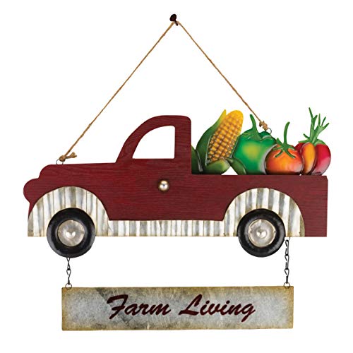 Regal Art & Gift 12482 Vintage Welcome Sign, Red Truck, Galvanized