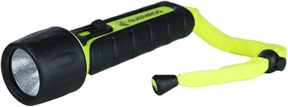 Guepardo, Lanterna de Mergulho Abrolhos 120 Lúmens em Preto, Resistente até 50m, Ideal para Mergulho e Atividades Aquáticas, Durável e Potente, Preto
