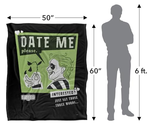 Plaid Beetlejuice 2 LOGOVISION Cadeau Idéal pour Fan de Cinéma 2024