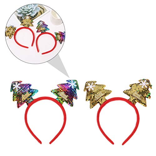 STOBOK 2 Pcs Headband da Ãrvore de Natal Novidade Bopper Argola de Cabelo de Natal para O Feriado Sa