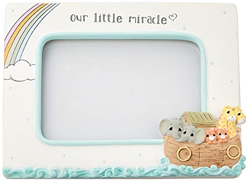 Precious Moments 202408 Our Little Miracle Noah’s Ark Resin Sonogram Photo Picture Frame, One Size, Multicolored #TOP2